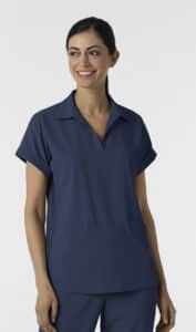 Renew Collar Scrub Top by Wink